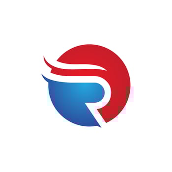 R Letter Arrow vector illustration icon