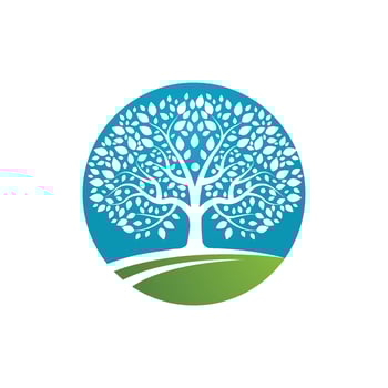 family tree logo template vector