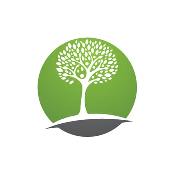family tree logo template vector