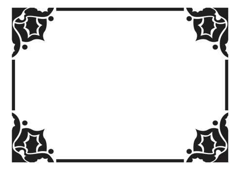 Abstract Ornament Border Design WIth Transparent Background png