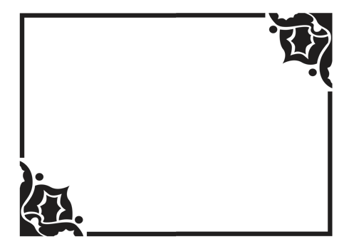 Abstract Ornament Border Design WIth Transparent Background png
