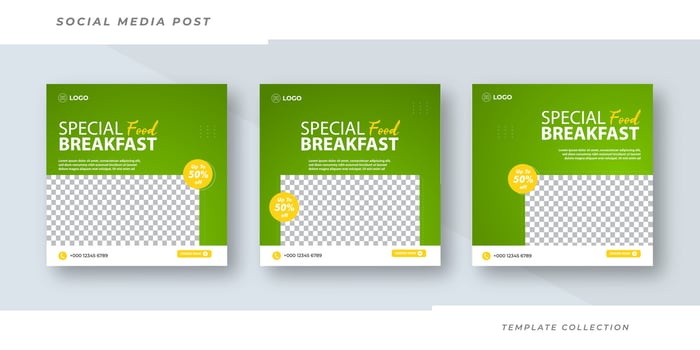 Today special promotion on Food menu banner social media post template design Restaurant menu banner design template Pro Vector