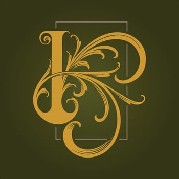 Classic letter K monogram logo ornate flourish vector illustrations for your work logo, merchandise t-shirt, stickers and label designs, poster, greeting cards advertising business company or brands.