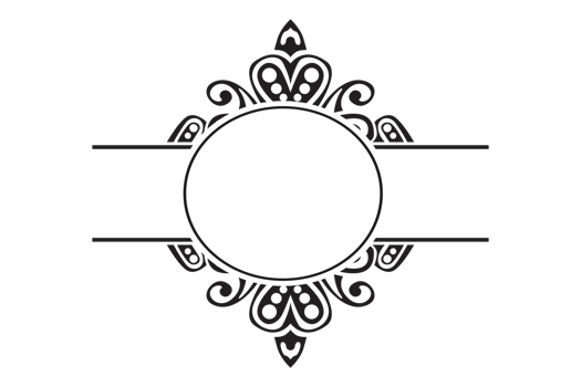 Black Ornament Border With Dot Pattern Design With Transparent Background png