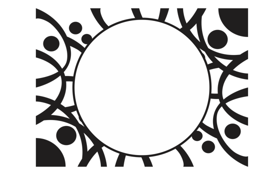 Black Ornament Border With Dot Pattern Design With Transparent Background png