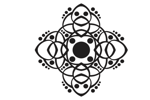 Black Ornament Border With Dot Pattern Design With Transparent Background png
