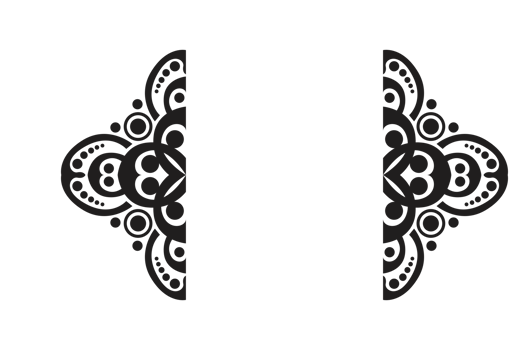 Black Ornament Border With Dot Pattern Design With Transparent Background png
