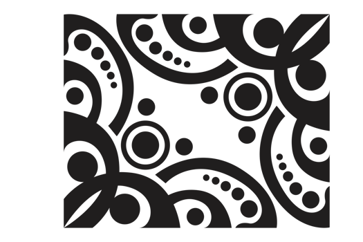Black Ornament Border With Dot Pattern Design With Transparent Background png