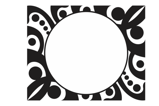 Black Ornament Border With Dot Pattern Design With Transparent Background png