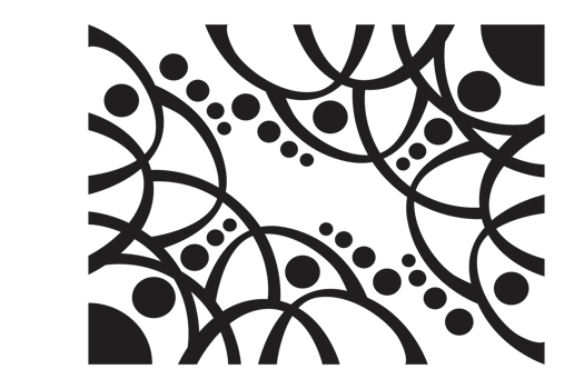Black Ornament Border With Dot Pattern Design With Transparent Background png