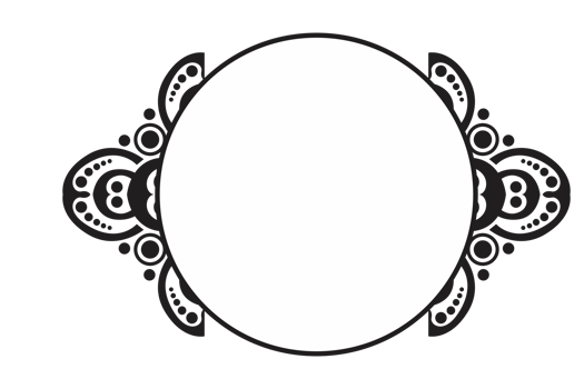Black Ornament Border With Dot Pattern Design With Transparent Background png