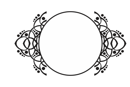 Black Ornament Border With Dot Pattern Design With Transparent Background png