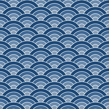 Navy blue shade Japanese wave pattern background. Japanese seamless pattern vector. Waves background illustration. for clothing, wrapping paper, backdrop, background, gift card. vector