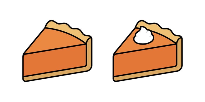 Cartoon Pumpkin Pie Vector Illustration