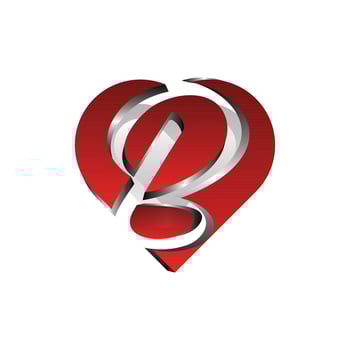 letter B with love Logo Design Template Element, Usable for Business and Branding Logos vector