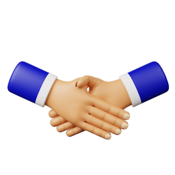 3d two hands shake png