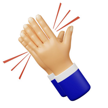 claping hands 3d icon png