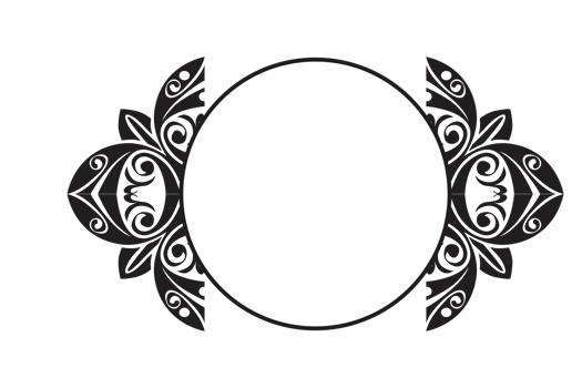 Flower Ornament Border with a design and a transparent background png