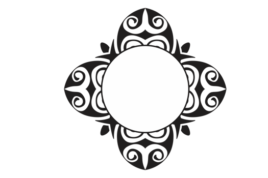 Flower Ornament Border with a design and a transparent background png