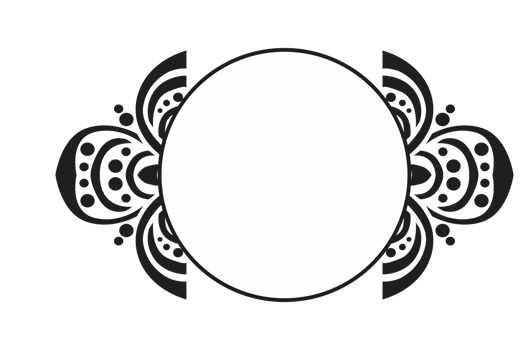 Flower Ornament Border with a design and a transparent background png