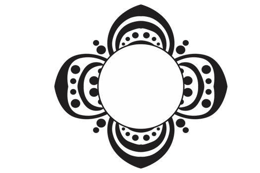 Flower Ornament Border with a design and a transparent background png