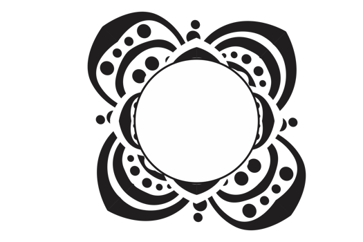 Flower Ornament Border with a design and a transparent background png