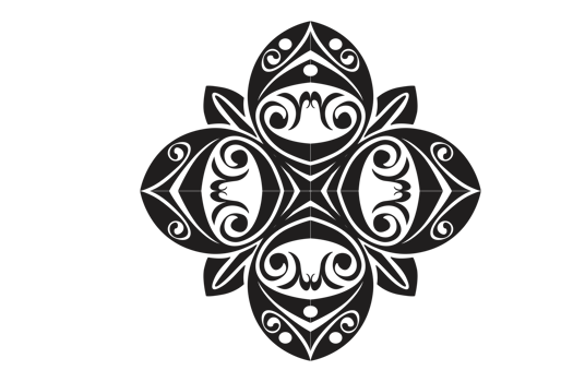 Flower Ornament Border with a design and a transparent background png
