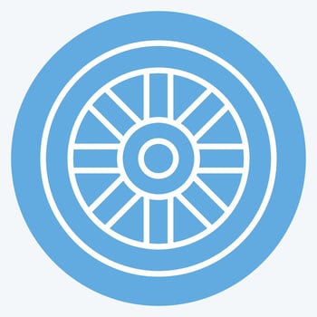 Icon Wheel. related to Celtic symbol. blue eyes style. simple design editable. simple illustration vector