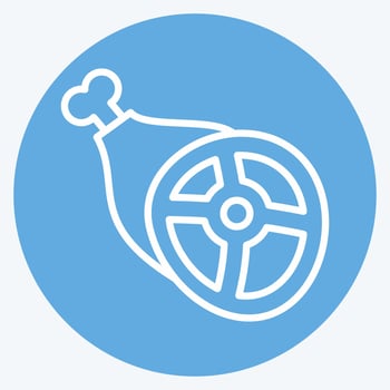 Icon Meat. related to Celtic symbol. blue eyes style. simple design editable. simple illustration vector
