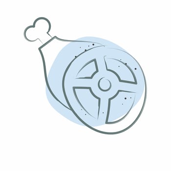 Icon Meat. related to Celtic symbol. Color Spot Style. simple design editable. simple illustration vector