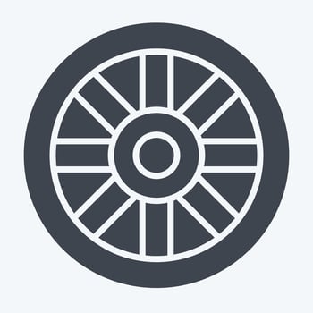 Icon Wheel. related to Celtic symbol. glyph style. simple design editable. simple illustration vector