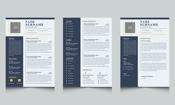 Modern Professional Resume and Cover Letter vector