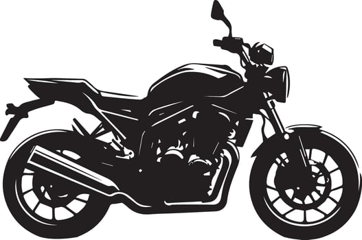 Motorcycle vector silhouette illustration