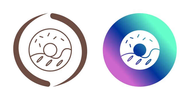 Cream Doughnut Vector Icon