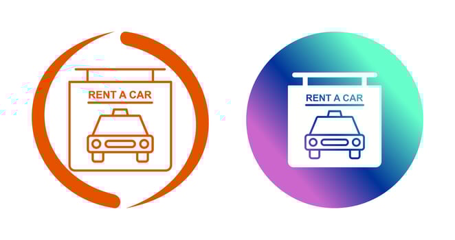 Rent a Car Vector Icon