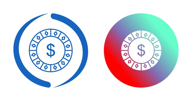 Dollar Chip Vector Icon