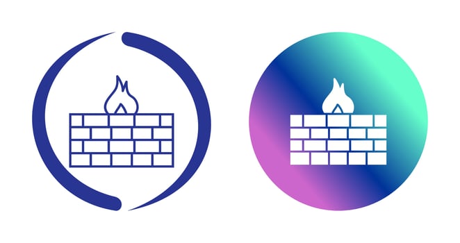 Unique Firewall Vector Icon