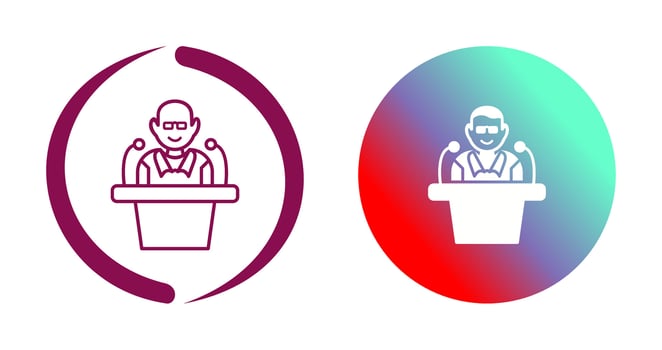 Unique Lecture Vector Icon