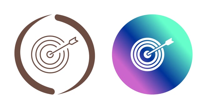 Unique Dartboard Vector Icon