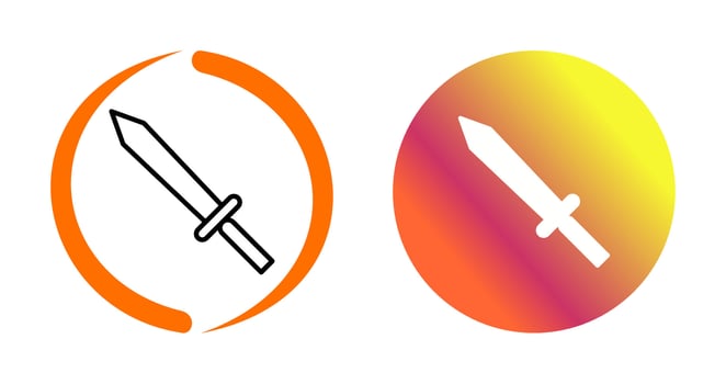 Unique Sword Vector Icon