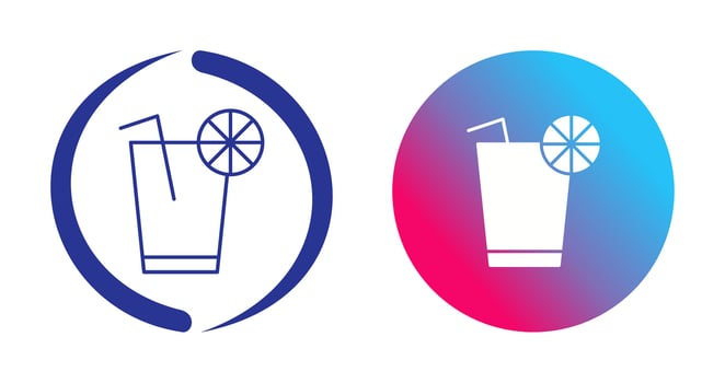Unique Lemon Juice Vector Icon