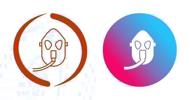 Unique Oxygen Mask Vector Icon