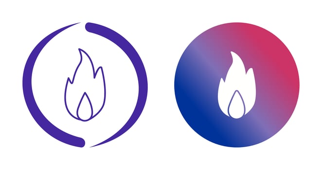 Unique Fire Vector Icon