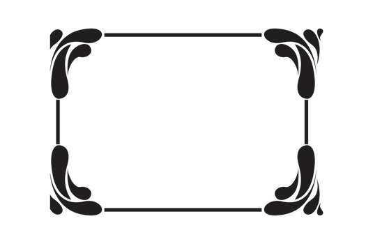 Liquid Ornament Border With Transparent Background png
