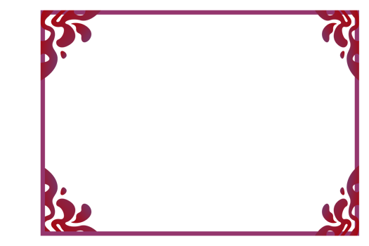 Liquid Ornament Border With Transparent Background png