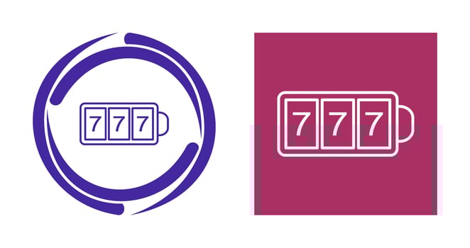 Slot Machine with Sevens Vector Icon