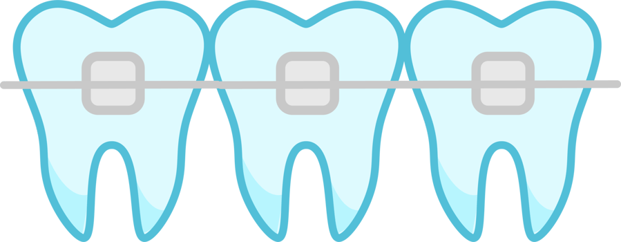 Icon colored tooth braces. Teeth braces Style line. PNG, transparency. png