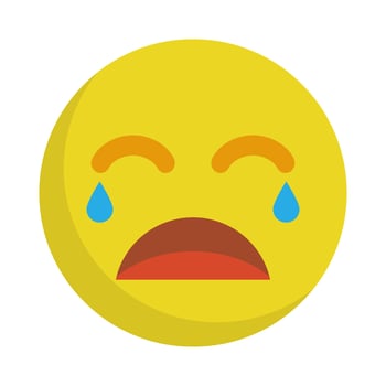 Cry face icon. Crybaby. Vector. vector