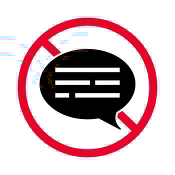 Simple no talking sign. Vector. vector