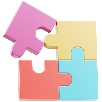Jigsaw Puzzle 3D Illustration for Infographic, web, app, etc png